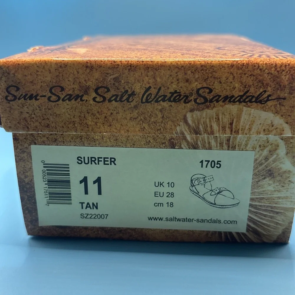 NEW SUN-SAN SALT WATER SANDALS TAN BROWN  TODDLER SIZE 11